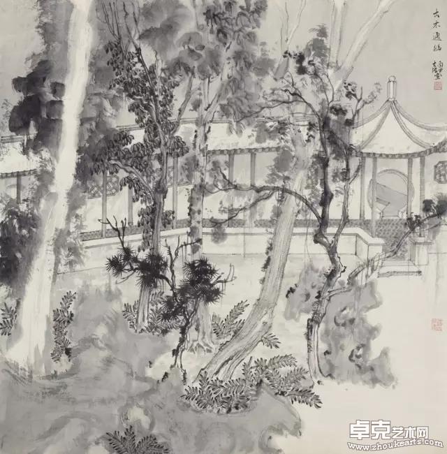 古木通幽  68×68cm  