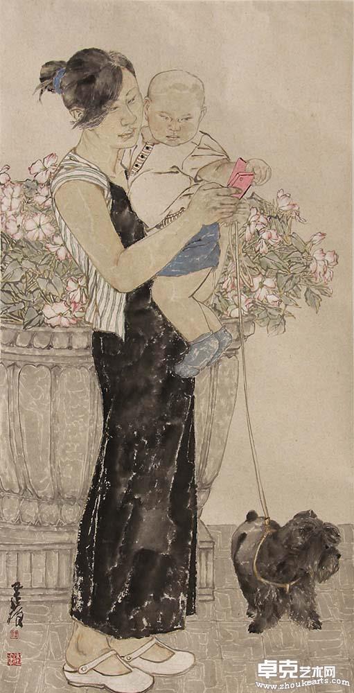 母子图一138cmx68cm