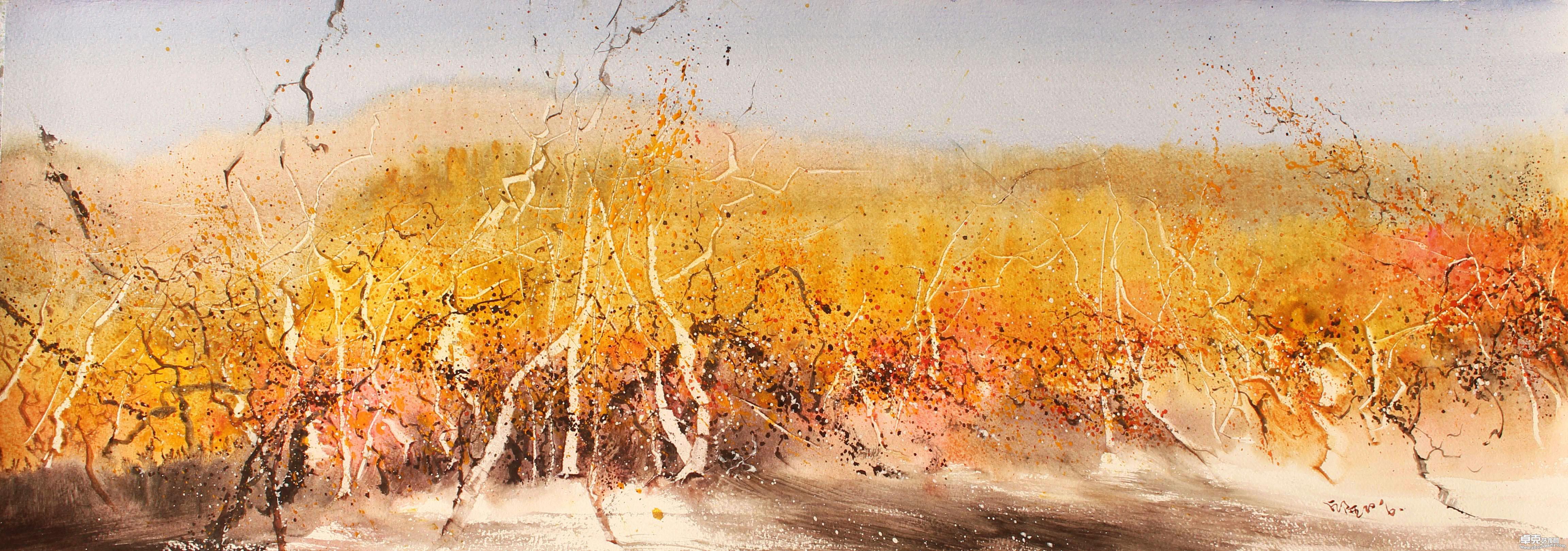 《恋桦》30x78cm
