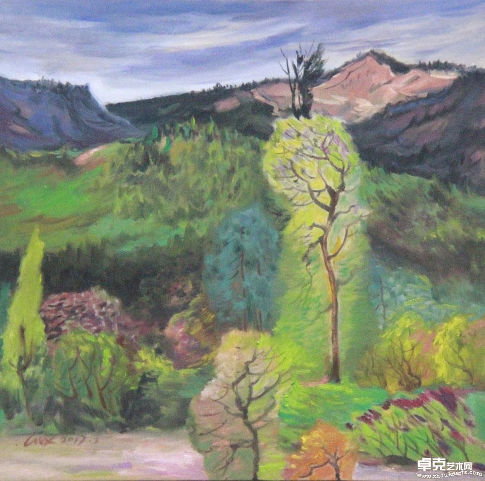 《遥望春意》70x70cm