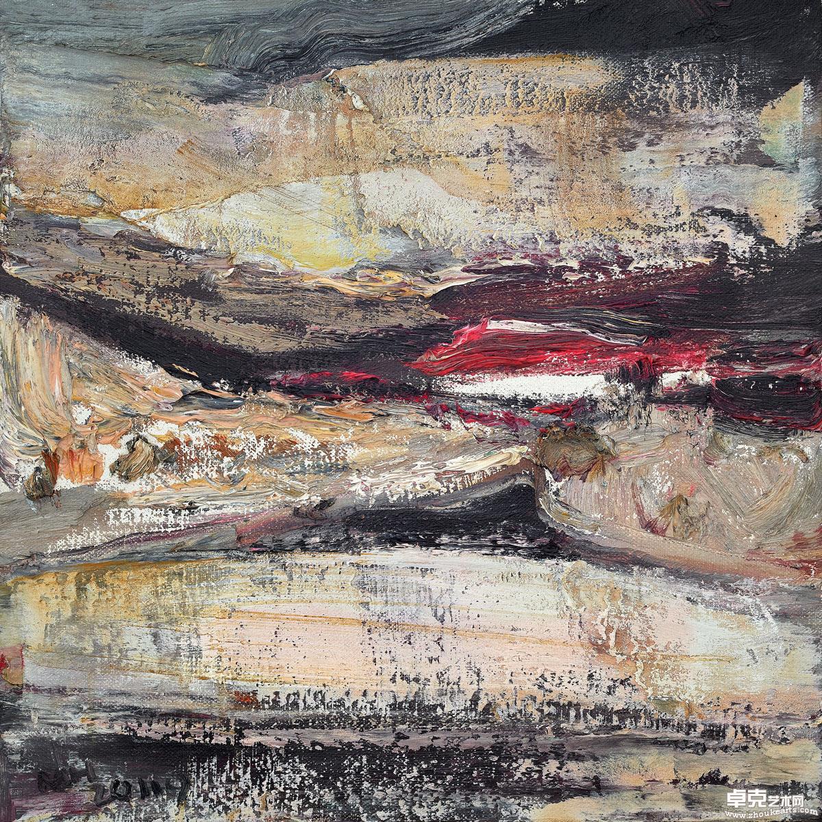 《海》40x40cm