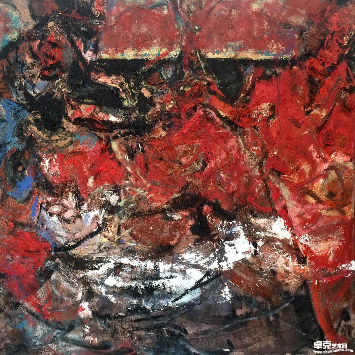 《红潮》局部2200x200cm