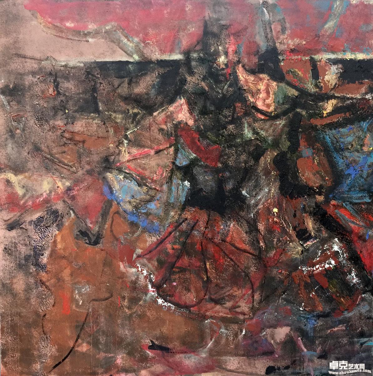 《红潮》局部1200x200cm