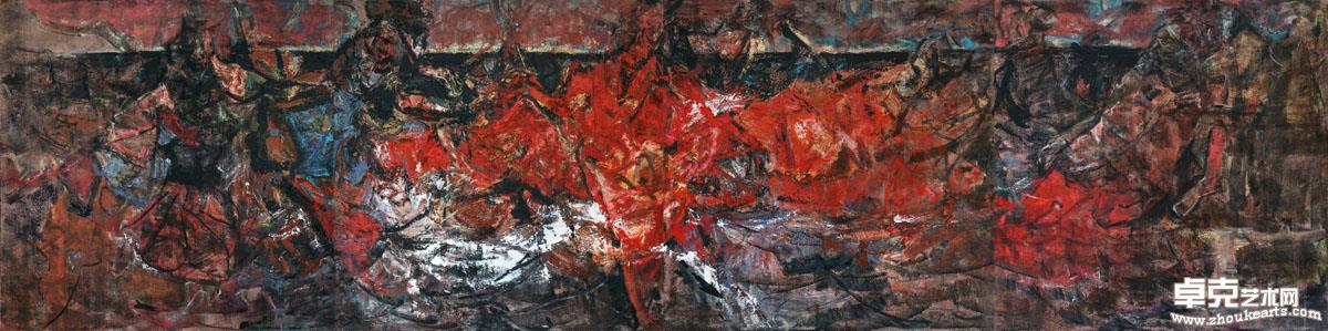 《红潮》200x800cm