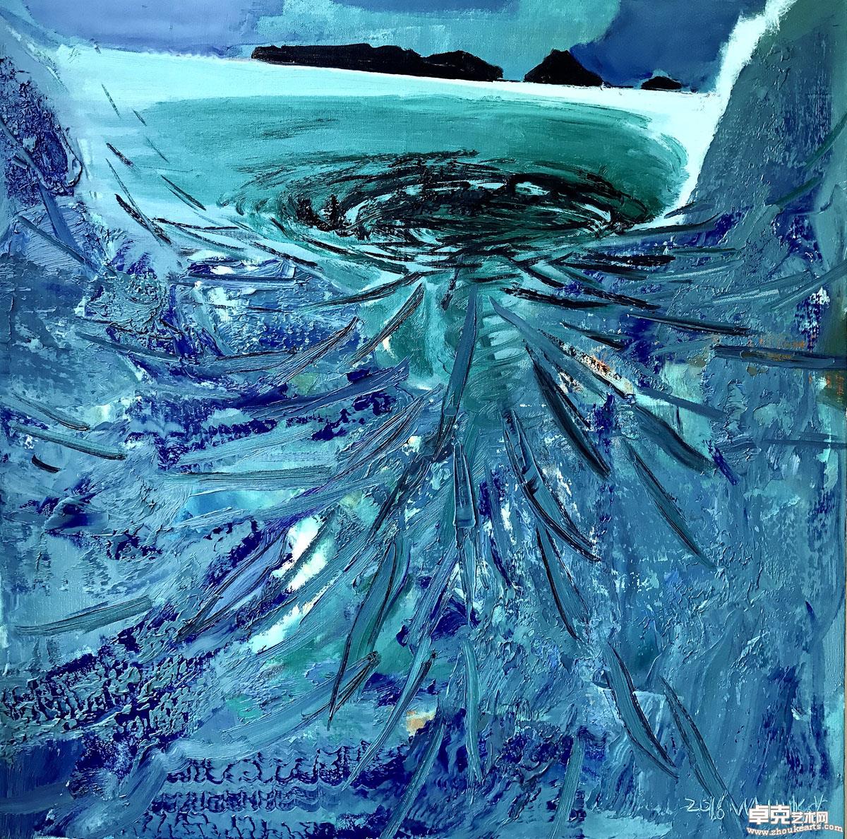 《鱼》100x100cm
