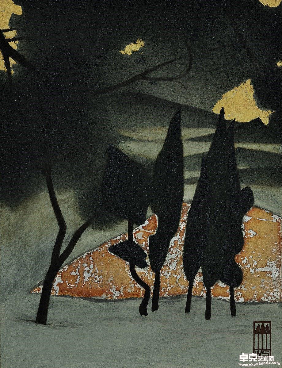 《木次方》  45x34.5cm 