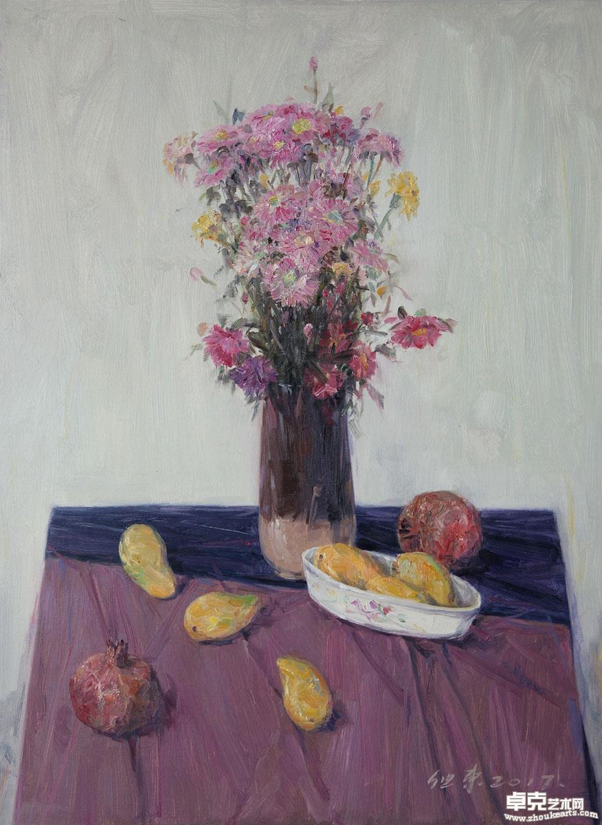 《瓶花3》60x80cm