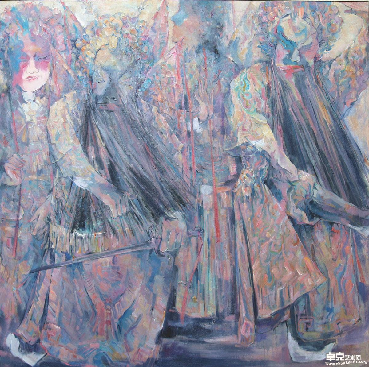 《连环计》130X130 cm
