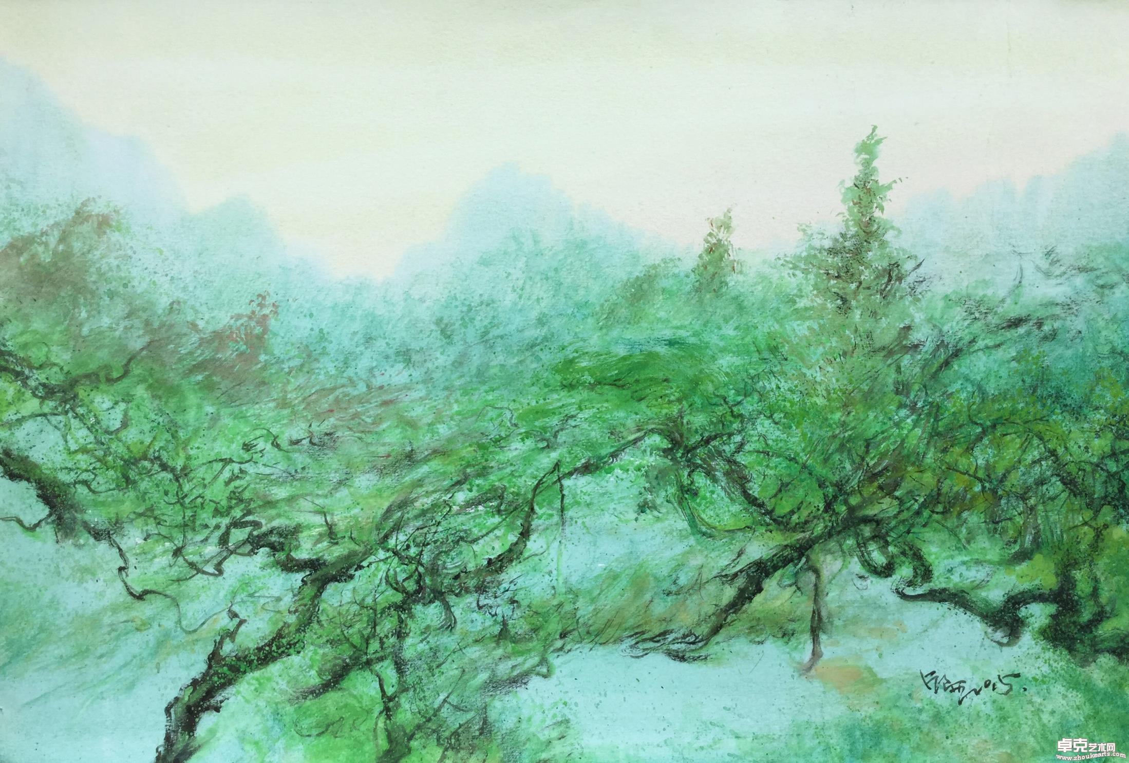 《夏满山》39x56cm
