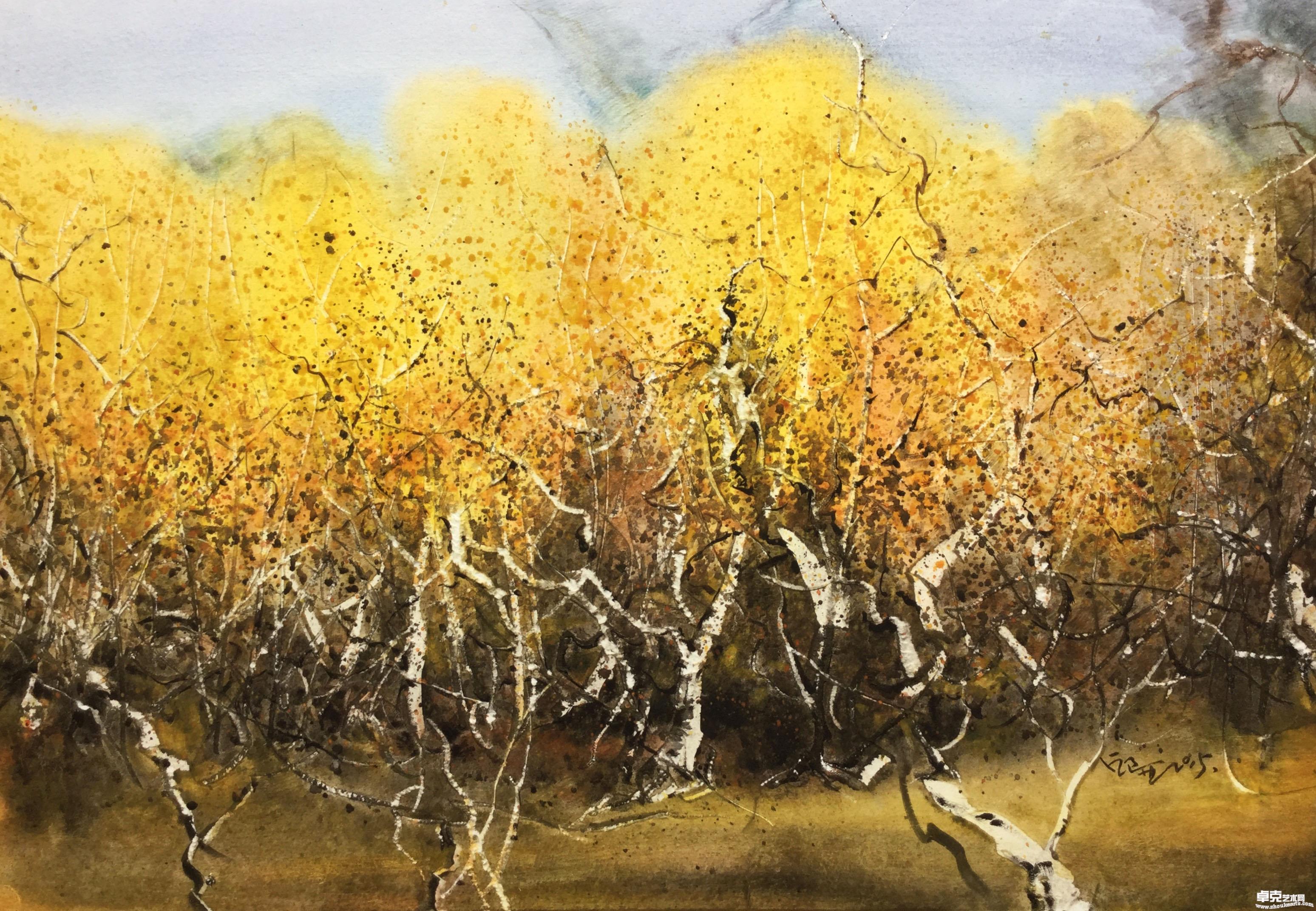 《染层林》56x78cm