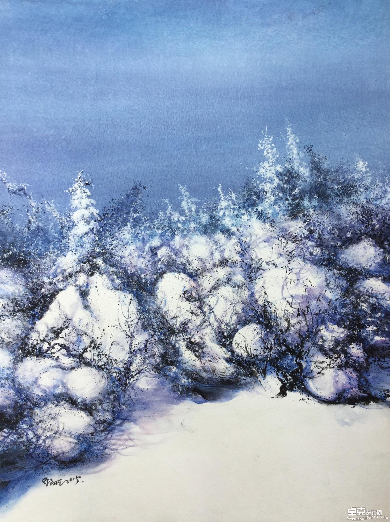 《冬思绪》39x58cm