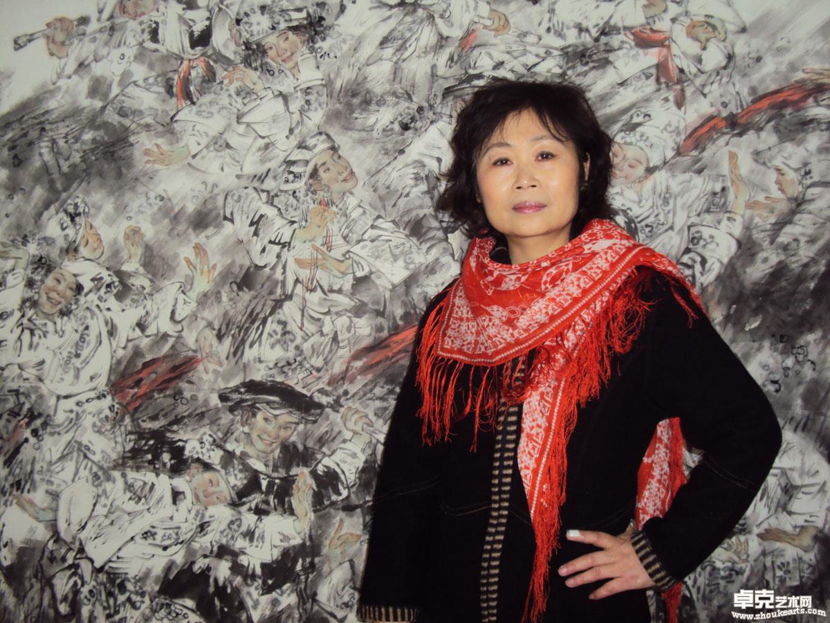画家李江和她的作品