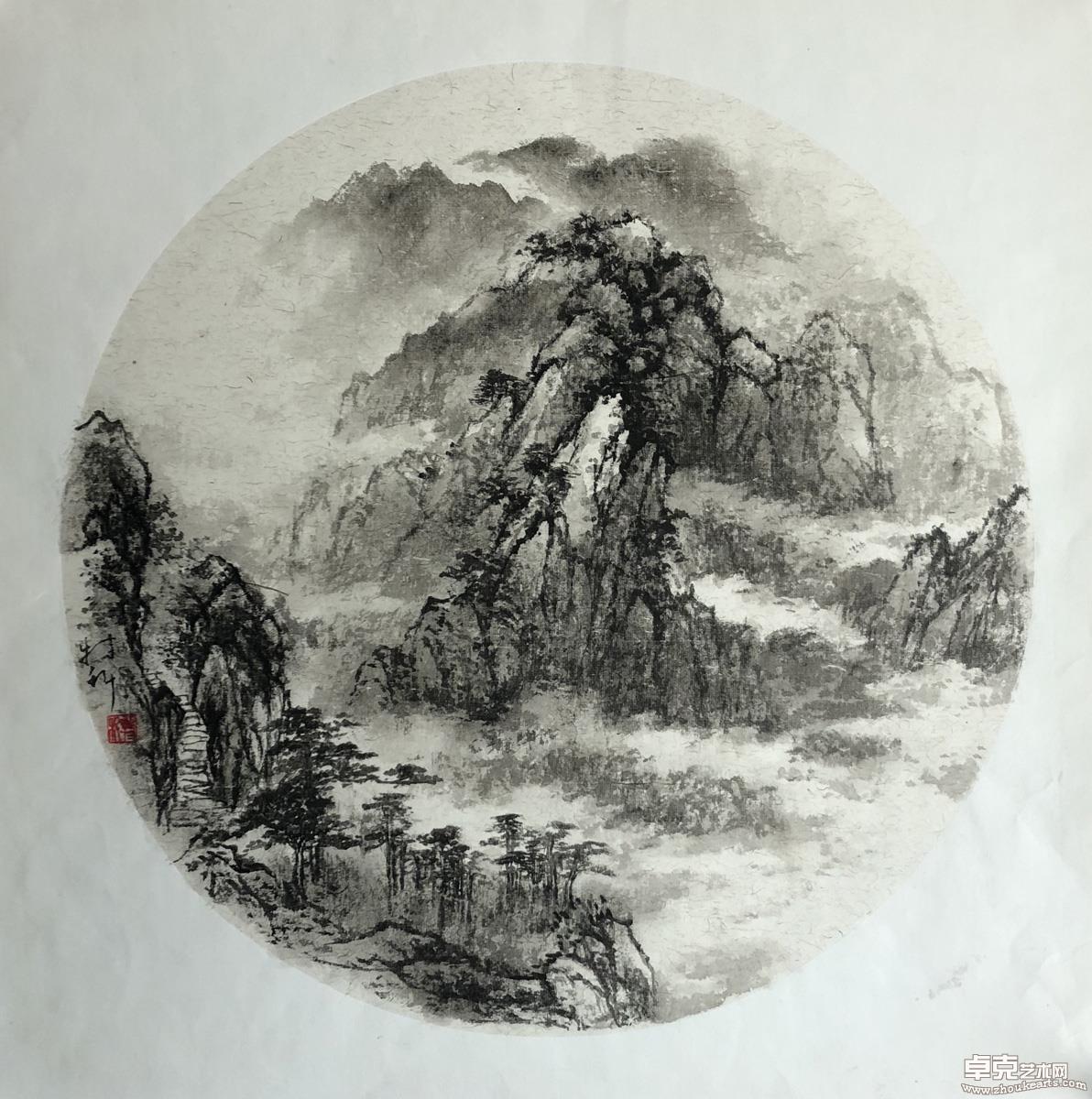 黄山写生之一50x50cm