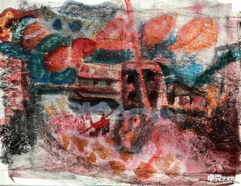 《红房》21x29cm 