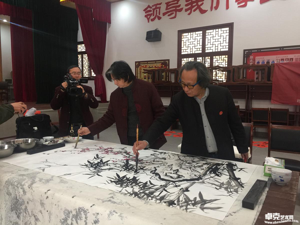 “一带一路辉煌中国”艺术交流于松阳竹溪村为村民留墨宝