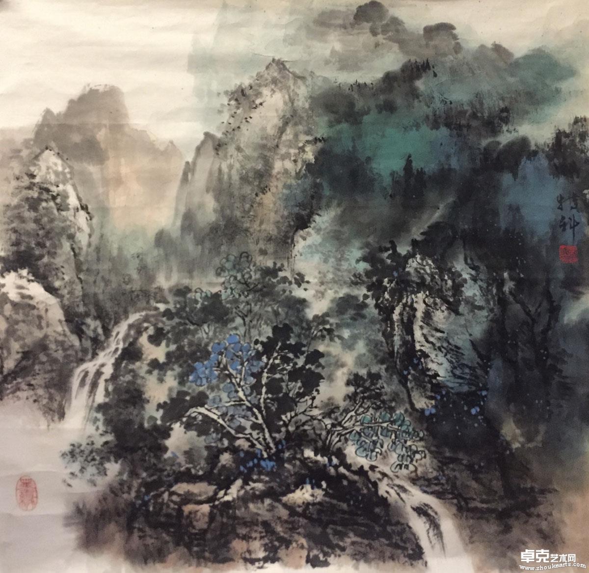黔东南写生之四：七彩荔波69x69cm